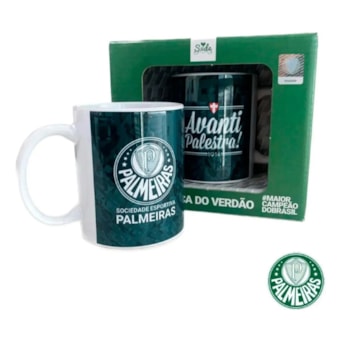 Caneca Palmeiras Porcelana 300ml - Oficial