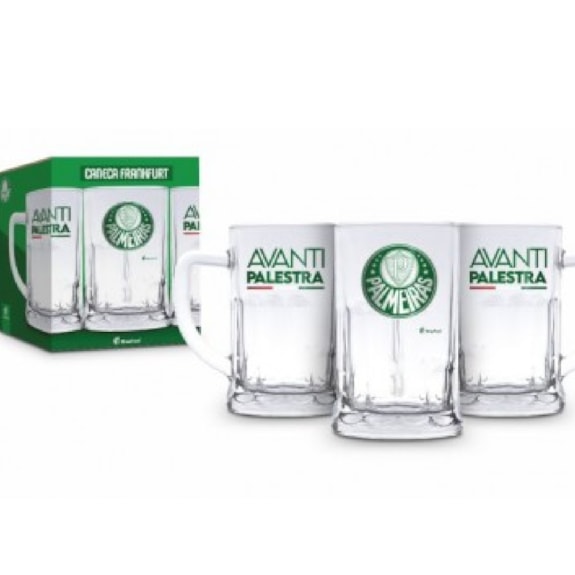 Caneca Palmeiras Vidro 565ml Original
