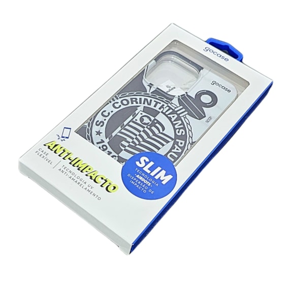 Capinha para Celular Gocase Corinthians Black And White Iphone 14Pro Max Original