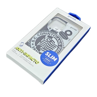 Capinha para Celular Gocase Corinthians Black And White Iphone 14Pro Original