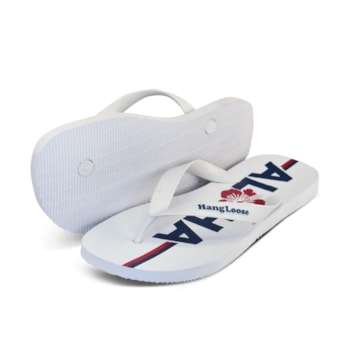 Chinelo Hang Loose Aloha Branco - Masculino