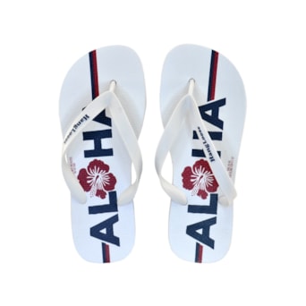 Chinelo Hang Loose Aloha Branco - Masculino
