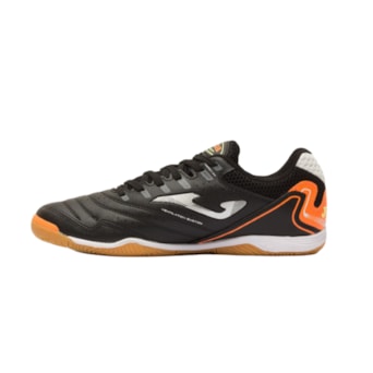 Chuteira Futsal Joma Máxima Preto e Laranja - Masculino