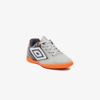 Chuteira Futsal Umbro Techno II JR Cinza - Infantil