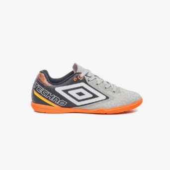 Chuteira Futsal Umbro Techno II JR Cinza - Infantil