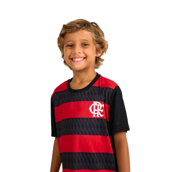 Conjunto Flamengo Símbolo Mini Craque - Camisa + Shorts - Infantil