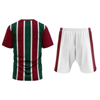 Conjunto Fluminense Símbolo Mini Craque - Camisa + Shorts - Infantil