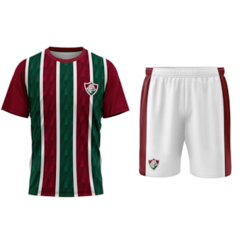 Conjunto Fluminense Símbolo Mini Craque - Camisa + Shorts - Infantil