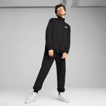 Conjunto Puma Agasalho Essentials Poly Suit Preto - Masculino