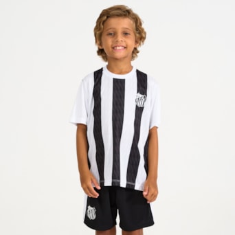 Conjunto Santos Símbolo Mini Craque Camisa + Shorts - Infantil