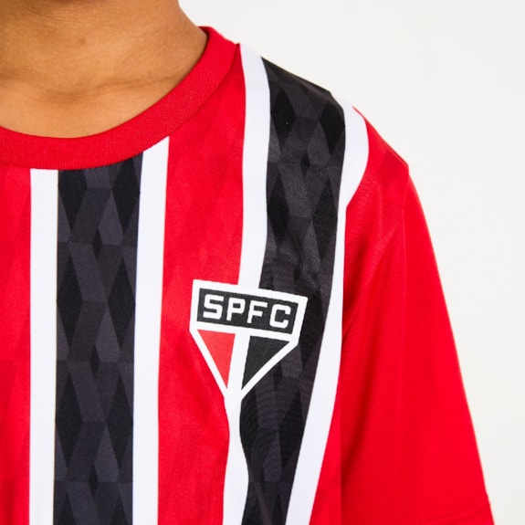 Conjunto São Paulo Mini Craque Tricolor Camisa + Shorts - Infantil