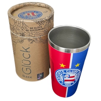Copo Térmico Bahia 473ml Gluck Licenciado Cor:Vermelho/Azul;Tamanho:Único