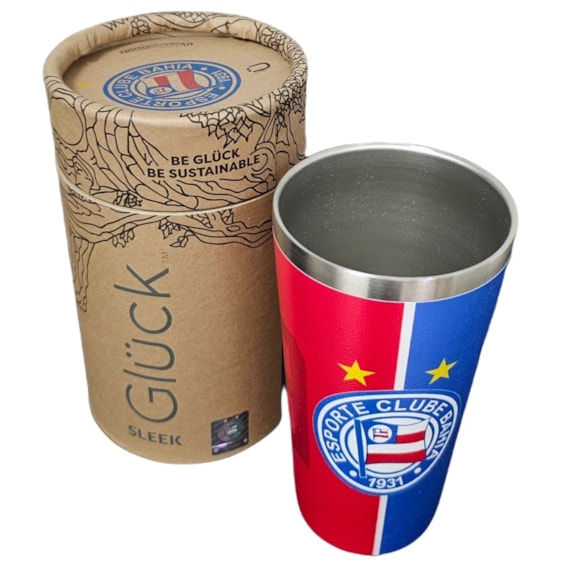 Copo Térmico Bahia 473ml Gluck Licenciado Cor:Vermelho/Azul;Tamanho:Único
