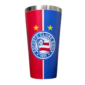 Copo Térmico Bahia 473ml Gluck Licenciado Cor:Vermelho/Azul;Tamanho:Único