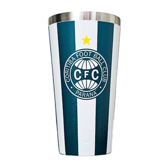 Copo Térmico Coritiba 473ml Gluck Licenciado Cor:Verde/Branco;Tamanho:Único