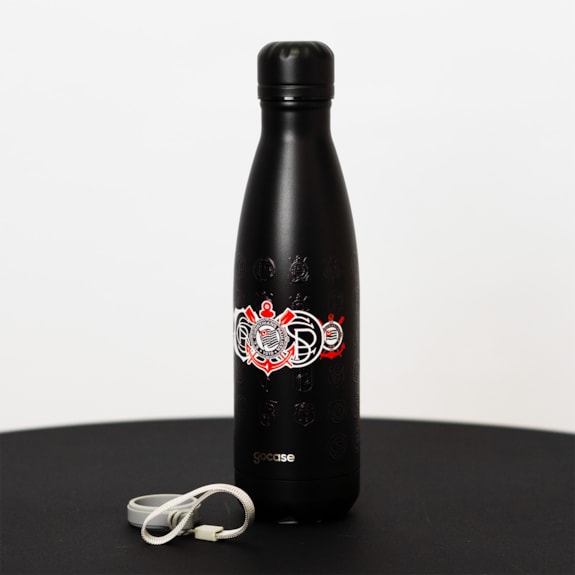 Garrafa Térmica Corinthians Gocase Urban Preta 500ml Oficial
