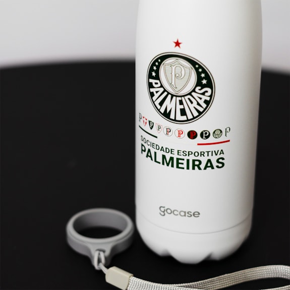 Garrafa Térmica Palmeiras Gocase Urban Branca 500ml Oficial