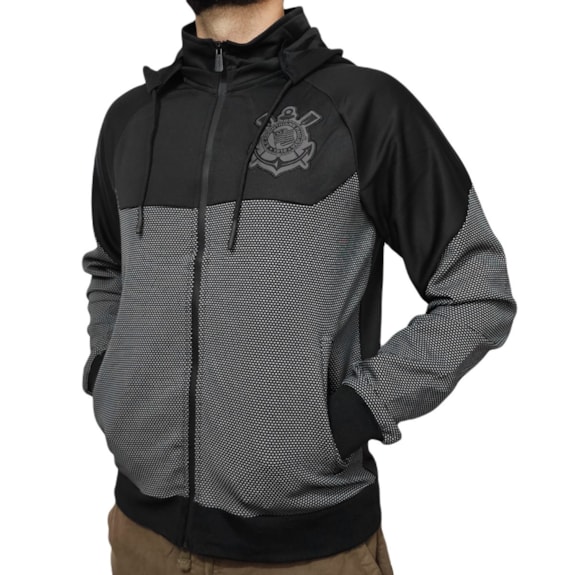 Jaqueta Corinthians Classic Símbolo Preta - Masculino