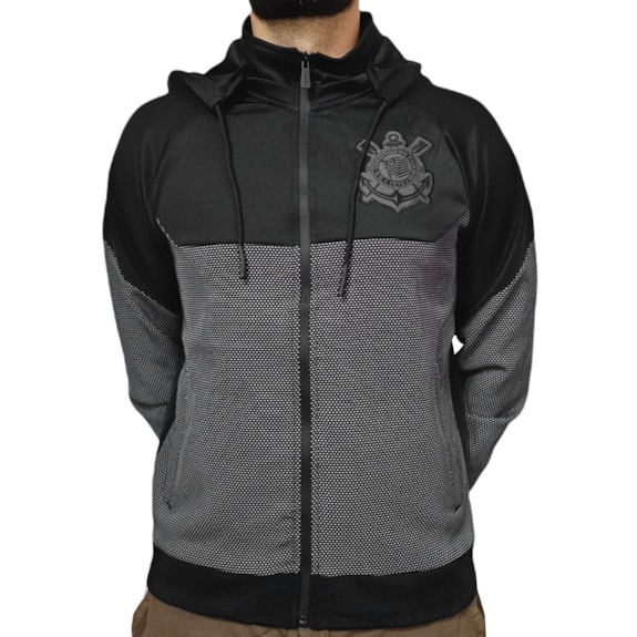 Jaqueta Corinthians Classic Símbolo Preta - Masculino