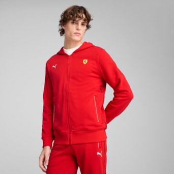 Jaqueta Puma Moletom Ferrari Race Vermelha - Masculino