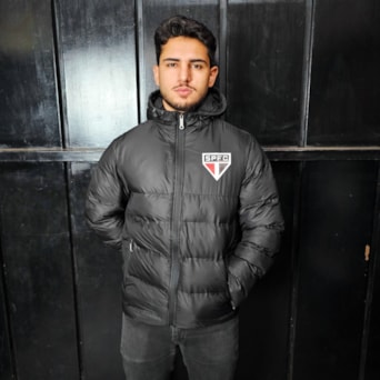 Jaqueta São Paulo Puffer Símbolo Com Capuz -  Masculino