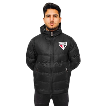 Jaqueta São Paulo Puffer Símbolo Com Capuz -  Masculino