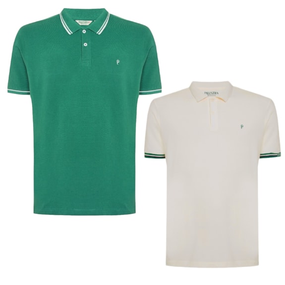 Kit 2 Camisas Palmeiras Polo Palestra 1914 - Masculino