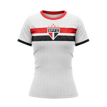 Kit 2 Camisas São Paulo Stencil + Princípio Gold - Feminino