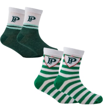 Kit 2 Pares De Meia Palmeiras Rikam Palestra - Infantil/Juvenil