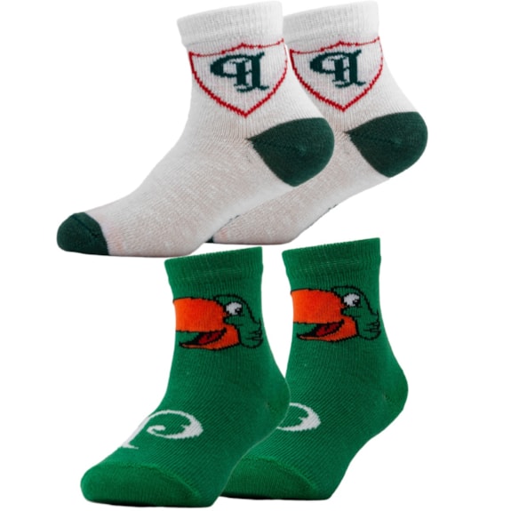 Kit 2 Pares De Meia Palmeiras Rikam Periquito - Infantil