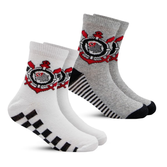 Kit 2 Pares De Meias Corinthians Rikam - Infantil