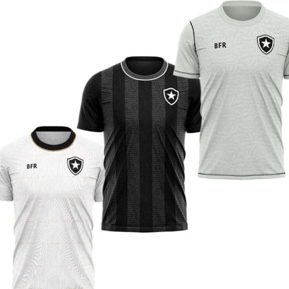 Kit 3 Camisas Botafogo Bens + Romper + Ser - Masculino