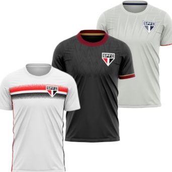 Kit 3 Camisas São Paulo Enlace + Mistura + Soil - Masculino