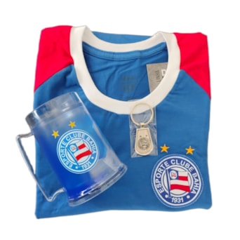 Kit Bahia Camisa Basic Algodão + Caneca + Chaveiro - Masculino