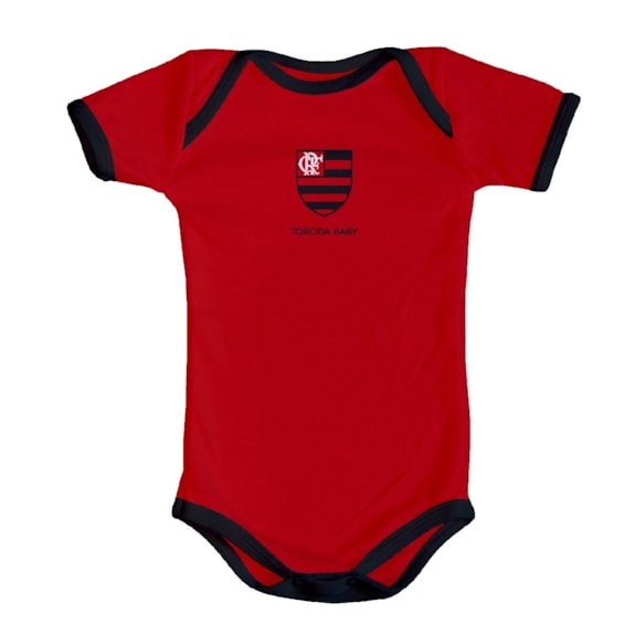 Kit Body + Pantufa Flamengo Torcida Baby Oficial - Infantil