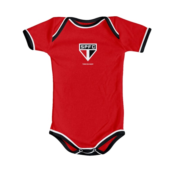 Kit Body + Pantufa São Paulo Torcida Baby Oficial - Infantil