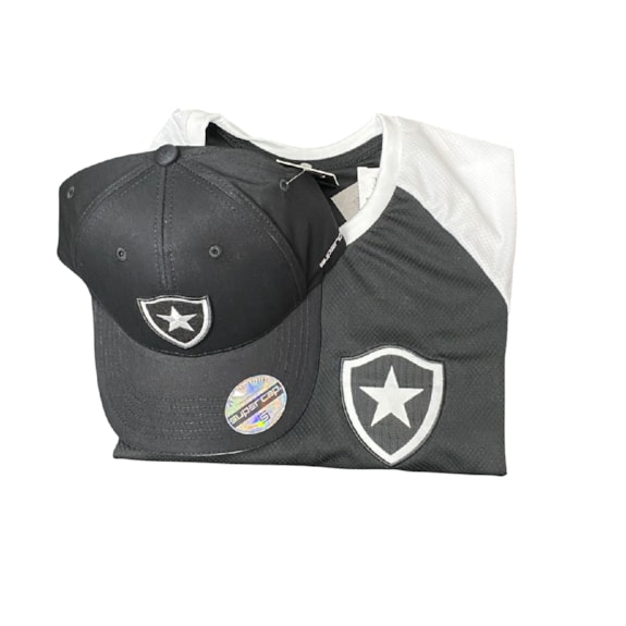Kit Botafogo Camisa Basic Símbolo + Boné Escudo Bordado - Masculino