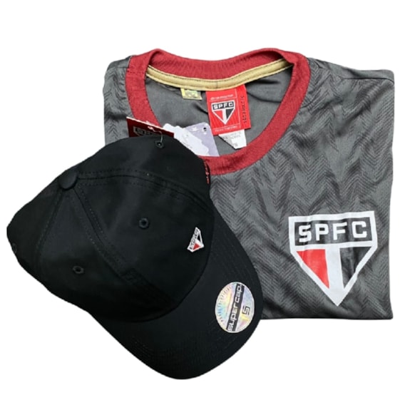 Kit Camisa São Paulo Mistura + Boné Preto Basic - Masculino