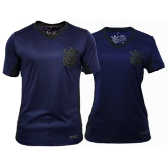 Kit Casal Corinthians Camisa Fitness Roxa - Adulto