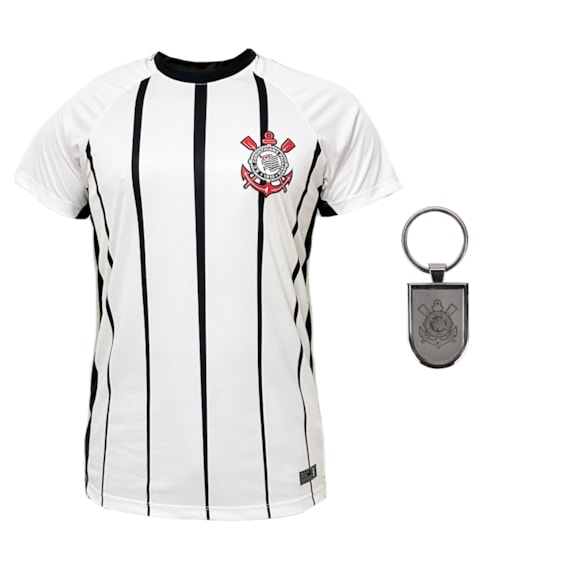 Kit Corinthians Oficial  - Camisa Raglan + Chaveiro - Masculino