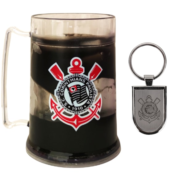 Kit Corinthians Oficial - Caneca 300ml + Chaveiro