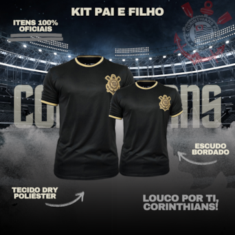 Kit Corinthians Pai e Filho Símbolo Gold Oficial