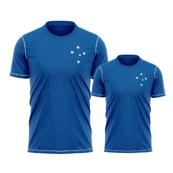 Kit Cruzeiro Pai e Filho 2 Camisas Torcedor Oficial