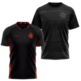 Kit Flamengo Oficial Camisa Blood + Camisa Confirm Braziline - Masculino