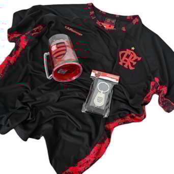 Kit Flamengo Oficial - Camisa Blood + Caneca + Chaveiro - Masculino