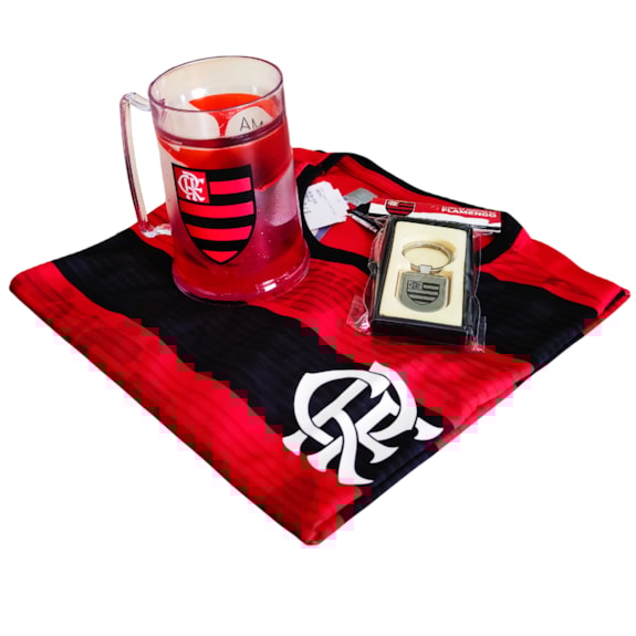Kit Flamengo Oficial - Camisa Shout + Caneca + Chaveiro - Masculino