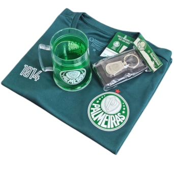 Kit Palmeiras Oficial Camisa 1914 II + Caneca + Chaveiro - Masculino