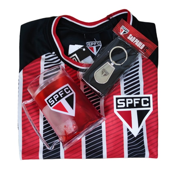 Kit São Paulo Oficial - Camisa Arrow + Caneca + Chaveiro - Masculino