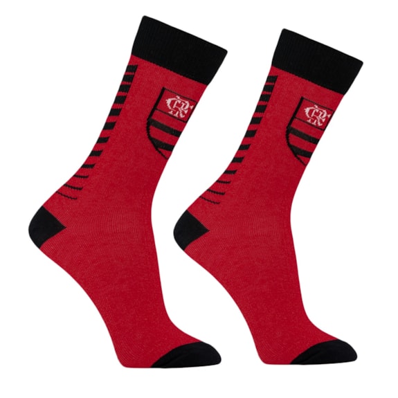 Meia Esportiva Flamengo Rikam Cano Médio Símbolo - Juvenil