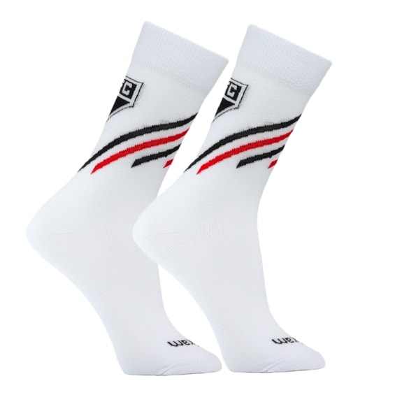 Meia Esportiva São Paulo Rikam Cano Médio Listras - Juvenil